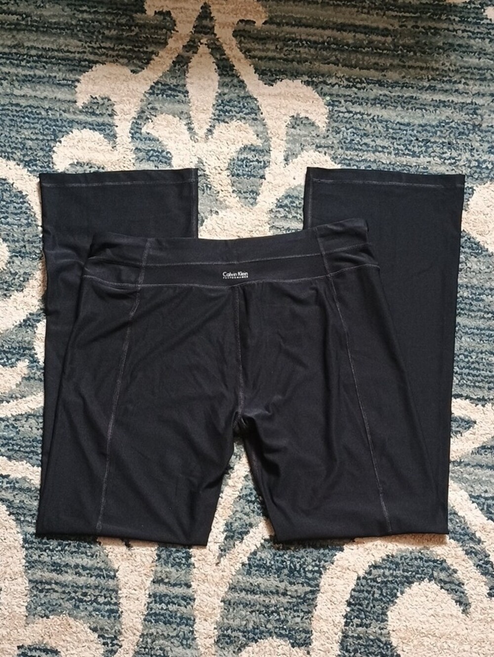 Calvin Klein Black Wide Leg Stretch Pants - Picture 4 of 4